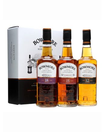 Bowmore Gift Pack 12 jaar oud 15 jaar oud 18 jaar oud