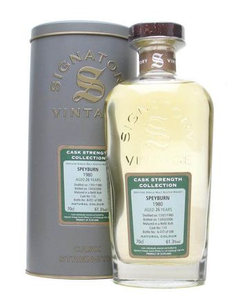 Speyburn 1980 26 jaar oud Signatory Cask Strength Collection