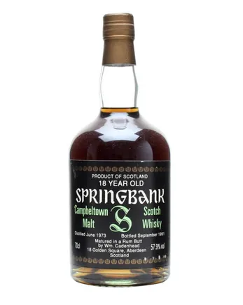 Springbank 1973 18 jaar oud Rum Butt Cadenhead's 75cl