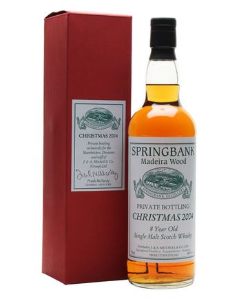 Springbank 8 jaar oud Madeira Wood Bottled Christmas 2004