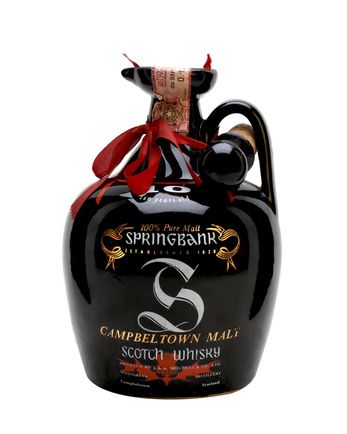 Springbank 10 jaar oud Black Ceramic Jug Bottled 1980s