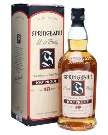 Springbank 10 jaar oud 100 Proof Old Presentation