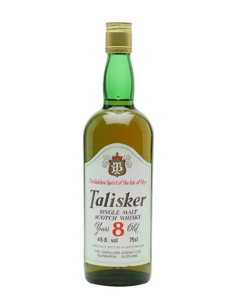 Talisker 8 jaar oud DT Label Bottled 1980s