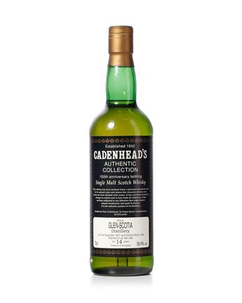Glen Scotia 1977 14 jaar oud Cadenhead's 150th